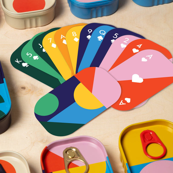 Playing Cards in Sardine Tin