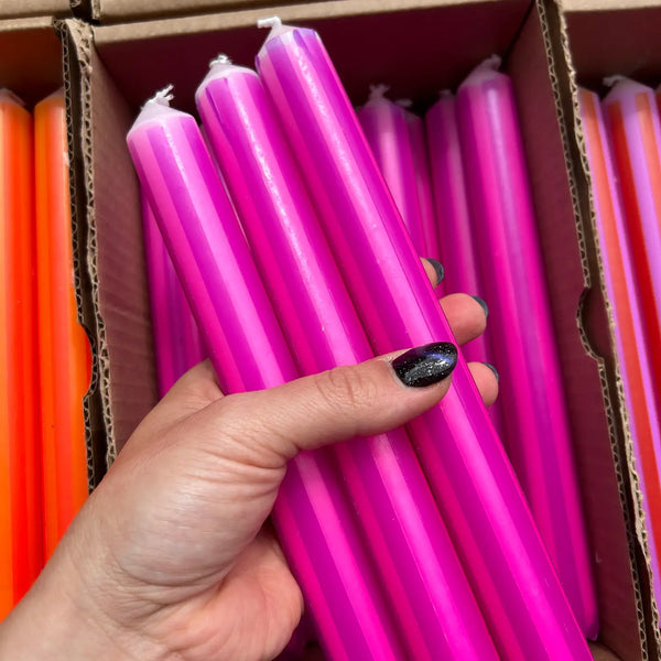 Individual Pinstripe Candle