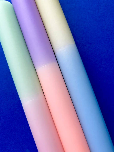 Easter Delight Pastel Dip Dye Candle Trio