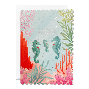 Welcome Little One Scalloped Card