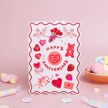 Happy Anniversary Scalloped Card