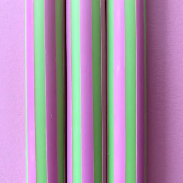 Individual Pinstripe Candle