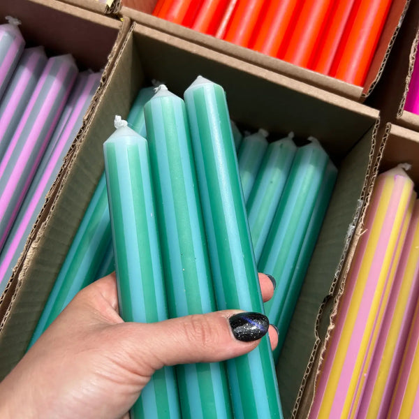 Individual Pinstripe Candle