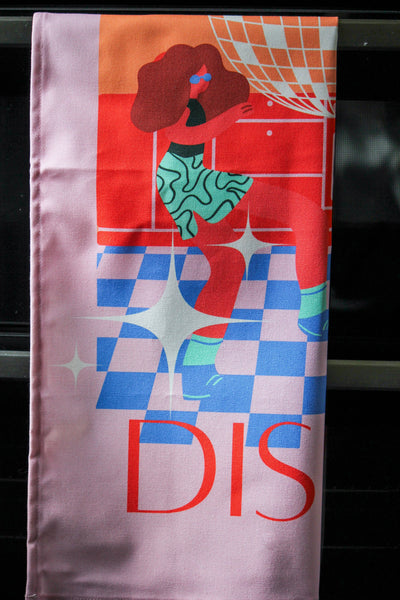 Disco Dancing Tea Towel