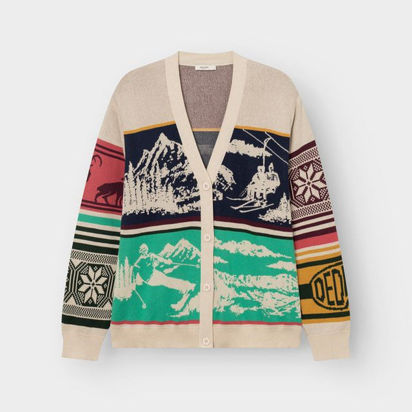 Retro Ski Blocks Delsbo Cardigan