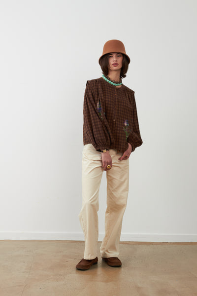Janet Chocolate Blouse