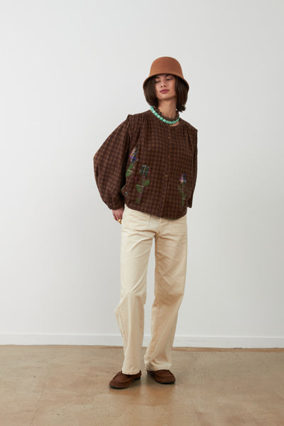 Janet Chocolate Blouse