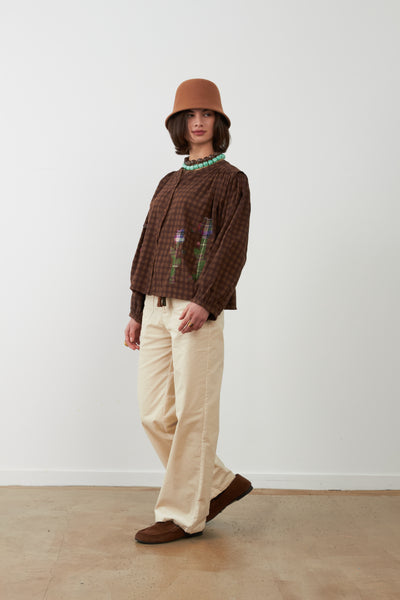 Janet Chocolate Blouse