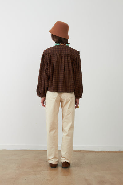 Janet Chocolate Blouse