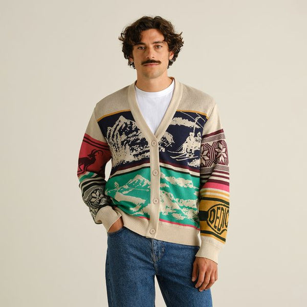 Retro Ski Blocks Delsbo Cardigan