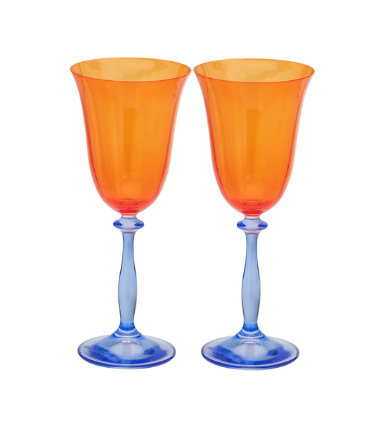 Paradise Optic Wine Glass Set of 2