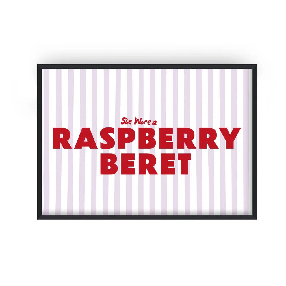 Raspberry Beret A3 Print