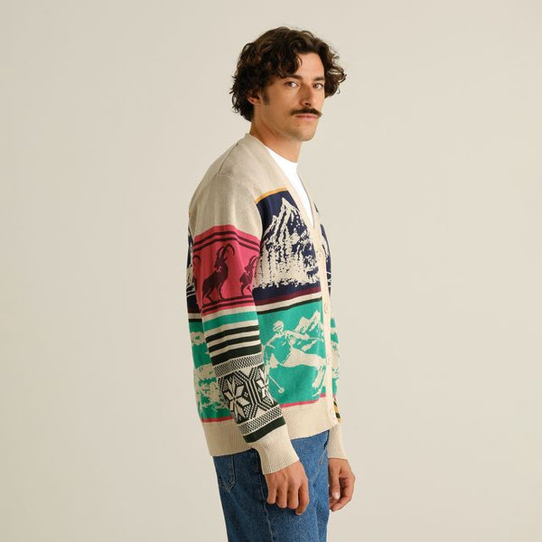 Retro Ski Blocks Delsbo Cardigan
