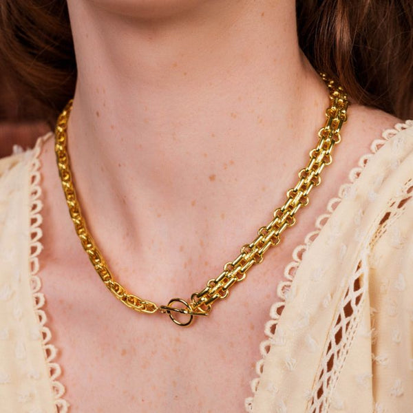 Saffron Gold Chain Necklace