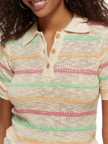 Stripe Collared Knit