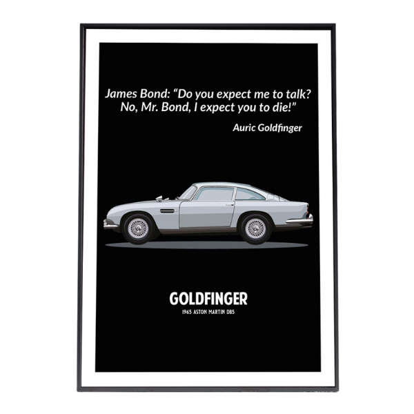 Goldfinger Car A3 Print