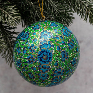 4" Turquoise & Green Bauble