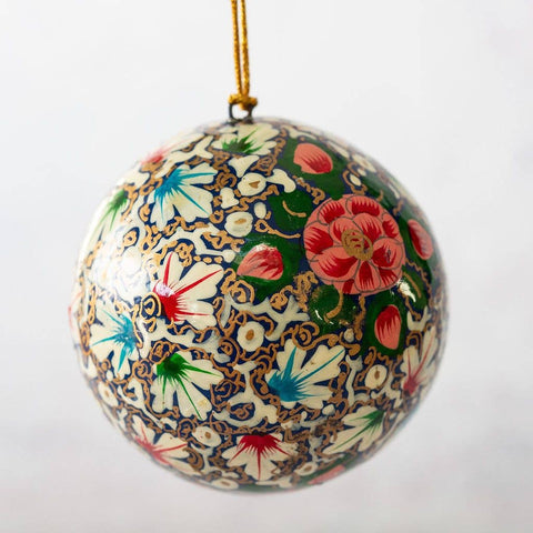 2" Turquoise & Pink Christmas Bauble