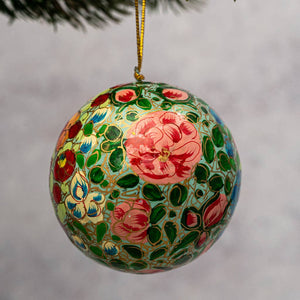 2" Indian Floral Christmas Bauble