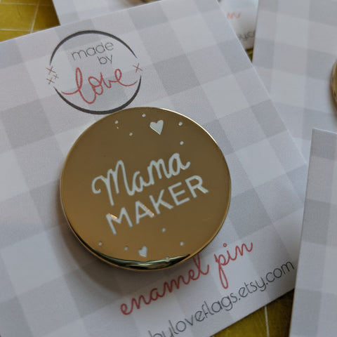 Knitter / Mama Maker Enamel Pins