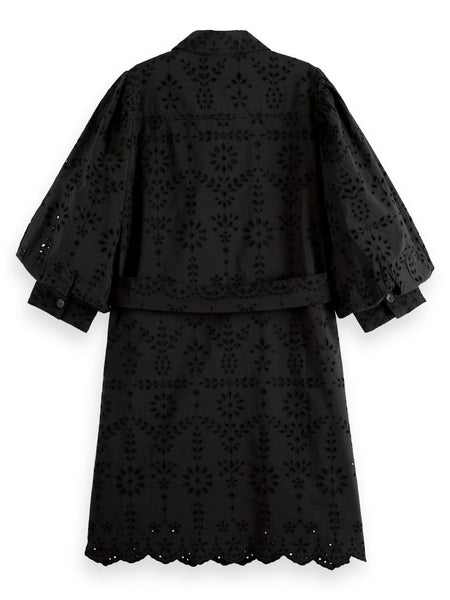 Scotch & Soda Black Broderie Anglaise Dress