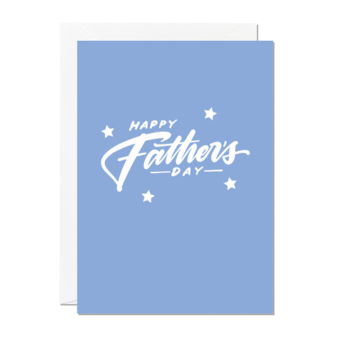 Blue Happy Father's Day Card