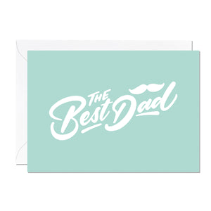 Green Best Dad Card