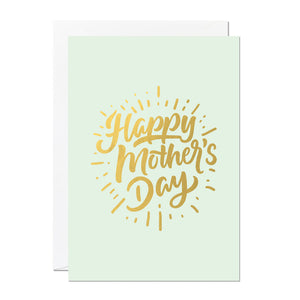 Green & Gold Mother's Day Card