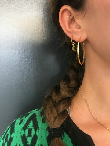 Mini Moon Drop Earrings