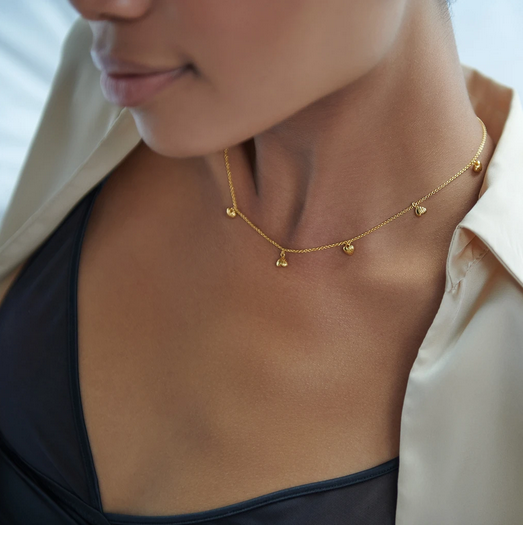Untamed Deco Hearts Necklace