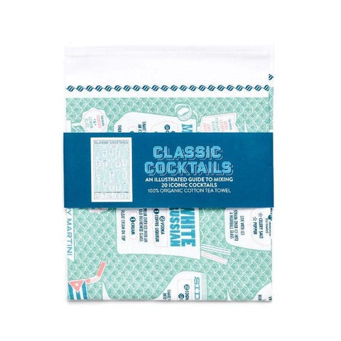 Classic Cocktails Tea Towel