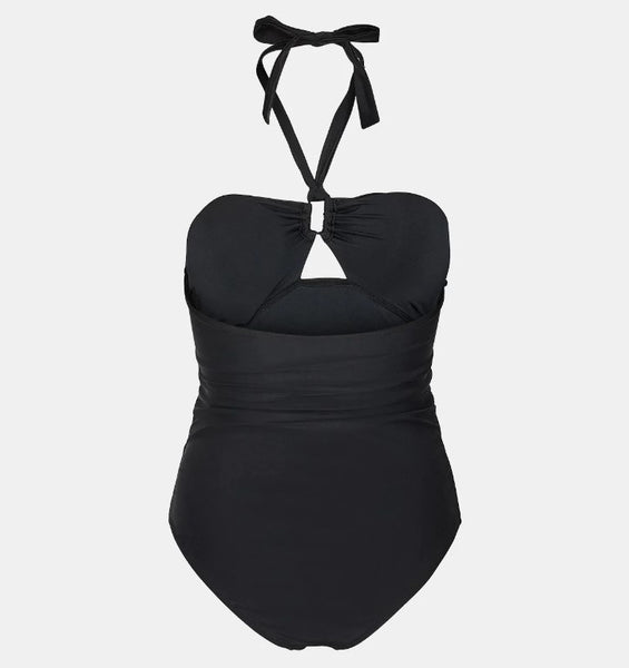 Black Halter-Neck Swimsuit