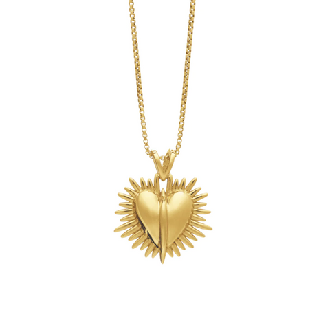 Electric Deco Heart Necklace by Rachel Jackson