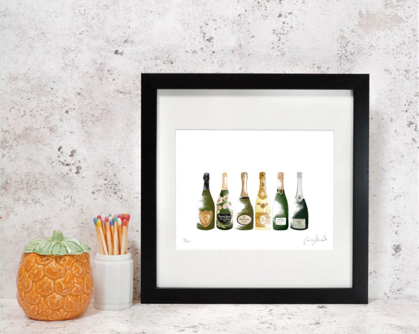 Champagne Print Framed