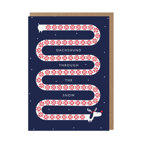 Dachshund Through the Snow Card